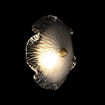 Бра в форме прозрачного стеклянного цветка с рельефной текстурой Textured Glass варинант исполнения - 2 | Loft Concept в Самаре