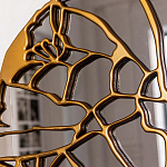 Зеркало кругле в декоративной раме золотого цвета Golden Ratio варинант исполнения - 2 | Loft Concept в Самаре