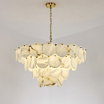 Люстра подвесная четырехъярусная с подвесками в форме дисков Cryptocrystalline Stone варинант исполнения - 7 | Loft Concept в Самаре