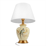 Настольная лампа бежевая с изображением птиц Slip Away варинант исполнения - 3 | Loft Concept в Самаре