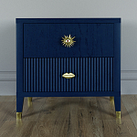 Тумба прикроватная с двумя ящиками Elsa Dreams Blue варинант исполнения - 5 | Loft Concept в Самаре