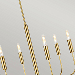 Люстра с 6-ю лампами на тонких изогнутых рожках в современном стиле Feiss варинант исполнения - 6 | Loft Concept в Самаре