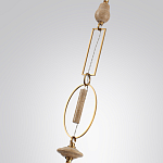 Подвесной светильник со стеклянным плафоном и декоративной вставкой из текстурного камня Tectona  варинант исполнения - 6 | Loft Concept в Самаре