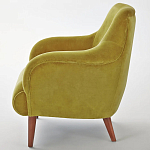 Кресло велюровое горчичного цвета Diaspro Mustard Armchair варинант исполнения - 4 | Loft Concept в Самаре