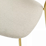 Стул барный широкой полукруглой спинкой на золотистых ножках Chair Smooth Shapes варинант исполнения - 6 | Loft Concept в Самаре