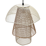 Подвесной светильник Beige Gold Mesh Tube Lampshade Hanging Lamp варинант исполнения - 4 | Loft Concept в Самаре