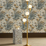 Торшер с золотым каркасом в виде стебля с листьями Inspired by Nature варинант исполнения - 4 | Loft Concept в Самаре