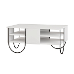 Стол журнальный прямоугольной формы с 2-мя полками белого цвета NORFOLK WHITE варинант исполнения - 1 | Loft Concept в Самаре