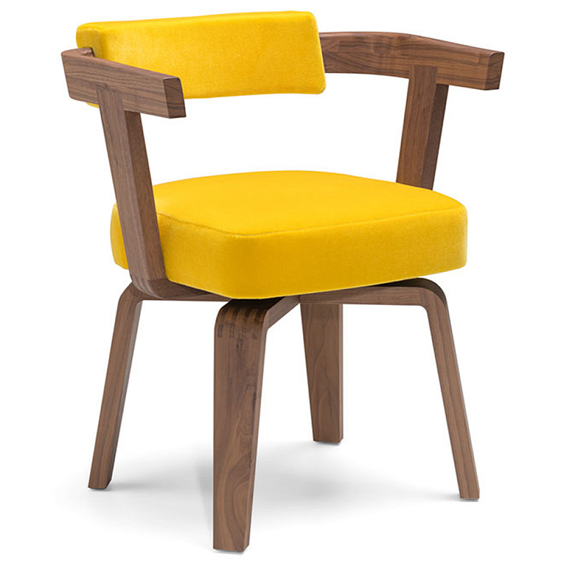 Дизайнерский стул из массива дерева PORTA VOLTA Chair Коричневый Желтый Мульти Дизайнерский стул из массива дерева PORTA VOLTA Chair Коричневый Желтый Мульти в Самаре | Loft Concept