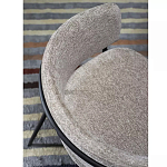 Стул полукруглый с каркасом из металла и мягким сиденьем и спинкой Soft Chenille варинант исполнения - 7 | Loft Concept в Самаре