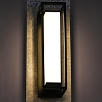 Уличный настенный светильник прямоугольный с чёрной рамкой Geometric Glow варинант исполнения - 2 | Loft Concept в Самаре