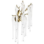 Бра с бронзовыми акцентами и прозрачными стеклянными каплями Droplet Bra варинант исполнения - 1 | Loft Concept в Самаре