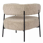 Кресло полукруглое мягкое с буклированной обивкой Armchair with Boucle Upholstery варинант исполнения - 1 | Loft Concept в Самаре
