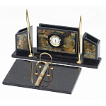 Настольный письменный набор из камня офиокальцит и змеевик Successful Leader варинант исполнения - 2 | Loft Concept в Самаре