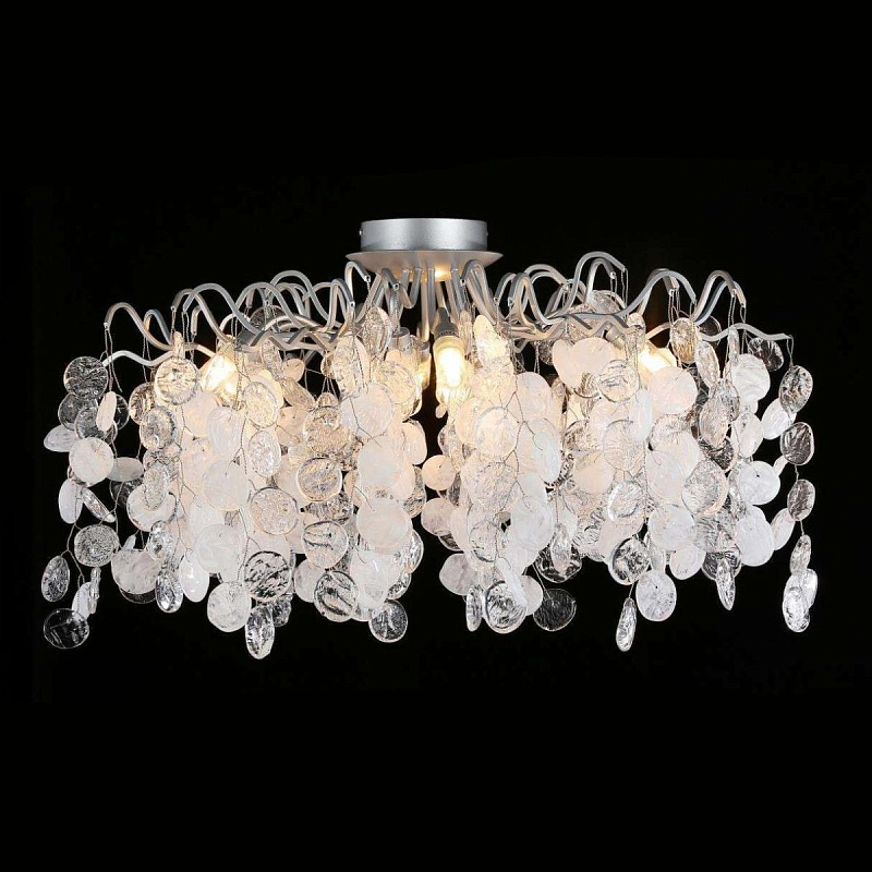 Потолочный светильник FAIRYTREE Chandelier 8 Белый Серебряный Прозрачное Стекло Потолочный светильник FAIRYTREE Chandelier 8 Белый Серебряный Прозрачное Стекло в Самаре | Loft Concept