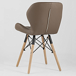 Стул с коричневым сиденьем из экокожи JEROEN варинант исполнения - 5 | Loft Concept в Самаре