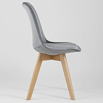 Стул с мягким велюровым сиденьем Arvika Grey варинант исполнения - 2 | Loft Concept в Самаре