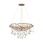 Люстра подвесная золотого цвета с металлическим сетчатым основанием и стеклянными каплевидными подвесками Hinkley варинант исполнения - 2 | Loft Concept в Самаре