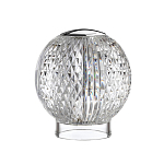 Настольная лампа с прозрачным шарообразным плафоном на цилиндрической подставке Crystal Globule варинант исполнения - 5 | Loft Concept в Самаре