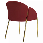 Стул бордовый на золотистых ножках Burgundy Chair варинант исполнения - 3 | Loft Concept в Самаре