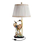 Настольная лампа с абажуром и основанием в виде двух цапель Porcelain Heron Lamp варинант исполнения - 2 | Loft Concept в Самаре