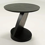 Дизайнерский журнальный столик чёрный с круглой столешницей Arycy варинант исполнения - 8 | Loft Concept в Самаре