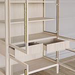 Витрина Primo со стеклянными фасадами и буфетом шпон Светлый дуб варинант исполнения - 7 | Loft Concept в Самаре