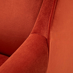 Дизайнерское кресло оранжевое в мягкой велюровой обивке Granger Armchair Orange варинант исполнения - 4 | Loft Concept в Самаре