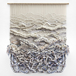 Дизайнерское современное текстильное панно Жемчуг варинант исполнения - 2 | Loft Concept в Самаре