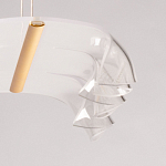 Люстра линейная с 3-мя белыми волнистыми плафонами Wave Line варинант исполнения - 10 | Loft Concept в Самаре