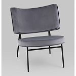 Мини-кресло District Lounge велюр серый варинант исполнения - 1 | Loft Concept в Самаре