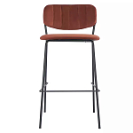 Стул барный с широкой полукруглой спинкой Chair Smooth Shapes варинант исполнения - 1 | Loft Concept в Самаре