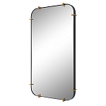 Зеркало настенное в черной металлической раме Mirror Cardinal варинант исполнения - 1 | Loft Concept в Самаре