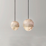 Подвесной светильник светодиодный с плафоном сферической формы Stone Helios варинант исполнения - 2 | Loft Concept в Самаре