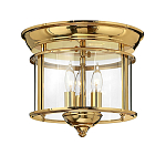 Потолочный светильник в форме фонаря с прозрачным цилиндрическим плафоном и тремя лампами в форме свечей Hinkley варинант исполнения - 5 | Loft Concept в Самаре