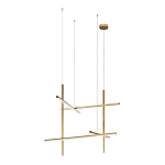 Люстра с 6-ю  пересекающимися цилиндрическими плафонами на тонких тросах Trumpet tube варинант исполнения - 6 | Loft Concept в Самаре