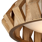 Люстра круглая из толстых деревянных реек Wooden Slats варинант исполнения - 1 | Loft Concept в Самаре