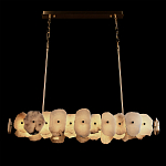 Подвесной светильник с фигурными элементами из белого алебастра Cryptocrystalline Stone варинант исполнения - 4 | Loft Concept в Самаре