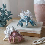 Статуэтка голубой рак с белой раковиной Marine Accessories варинант исполнения - 6 | Loft Concept в Самаре