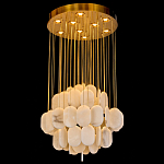 Люстра с овальными подвесками из натурального камня Spatial Composition варинант исполнения - 1 | Loft Concept в Самаре