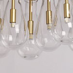 Люстра с 7-ю прозрачными плафонами из стекла в форме капли Lucid Rain  варинант исполнения - 8 | Loft Concept в Самаре