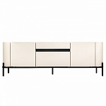 ТВ-тумба белая с чёрной столешницей с 2-мя дверками и ящиком San Marco варинант исполнения - 3 | Loft Concept в Самаре