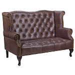 Диван из натуральной кожи на 4-х деревянных ножках из массива бука Thomas Seating brown варинант исполнения - 1 | Loft Concept в Самаре