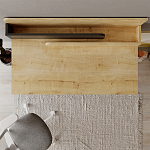 Стол письменный с выдвижным ящиком цвета древесины LEILA WORKING TABLE OAK ANTHRACITE варинант исполнения - 7 | Loft Concept в Самаре