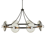 Люстра круглая с литыми стеклянными дисками Olympe Glass Chandelier варинант исполнения - 1 | Loft Concept в Самаре