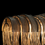 Люстра подвесная с металлическими цепочками и изогнутыми металлическими дугами 72 см Atlantis Chain варинант исполнения - 10 | Loft Concept в Самаре