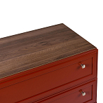 Комод красный из массива бука с 3-мя ящиками Wenge Light варинант исполнения - 4 | Loft Concept в Самаре