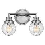 Бра для ванных комнат с прозрачным шарообразным плафоном из стекла с пузырьками на круглом основании Hinkley варинант исполнения - 16 | Loft Concept в Самаре