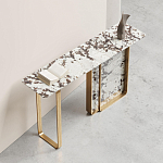 Консоль с прямоугольной мраморной столешницей Vivian Console варинант исполнения - 2 | Loft Concept в Самаре