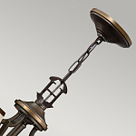 Люстра бронзового цвета с бежевыми абажурами из органзы в классическом стиле Hinkley варинант исполнения - 10 | Loft Concept в Самаре